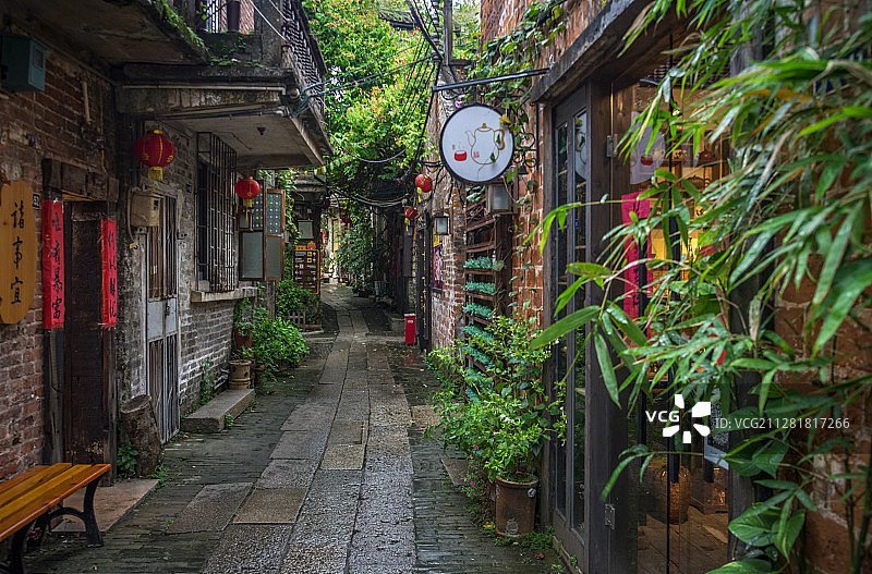 南风古灶十字路口图片素材