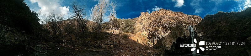 天堂瀑布全景图片素材