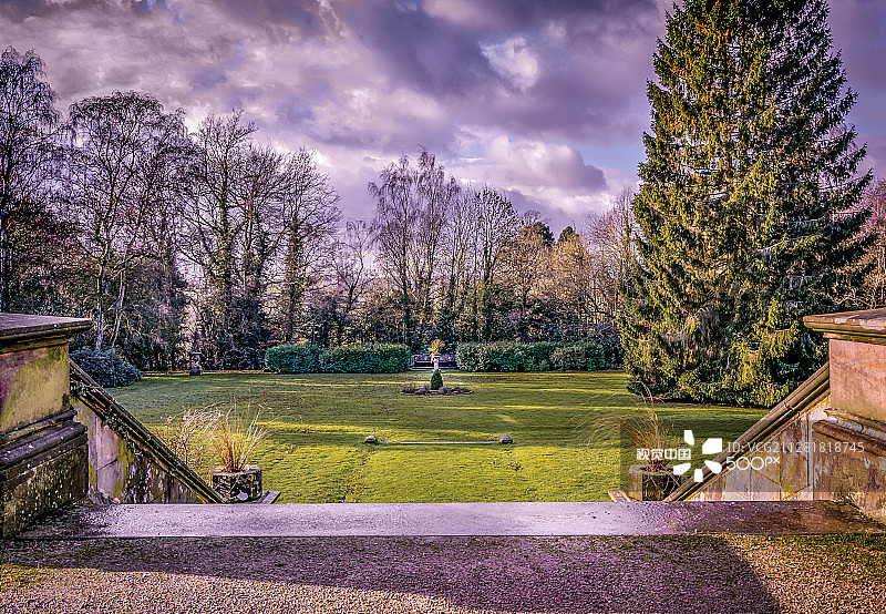 汉普顿庄园冬季花园图片素材