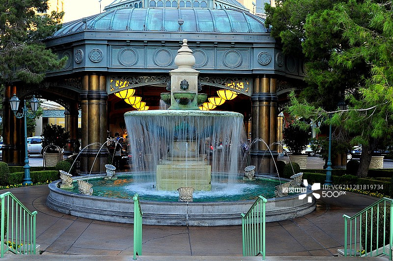 拉斯维加斯百乐宫酒店喷泉图片素材