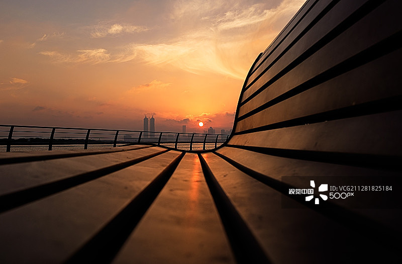 迪拜壮丽日落图片素材