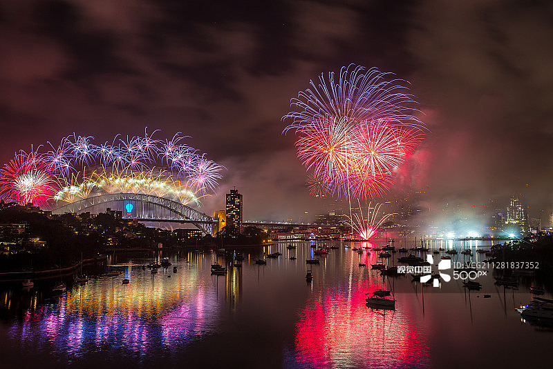 悉尼烟花图片素材