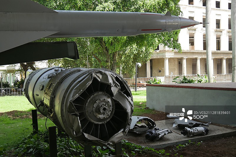 古巴导弹危机期间被击落的洛克希德U-2发动机图片素材