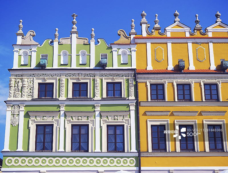 扎莫希奇的彩色房屋图片素材