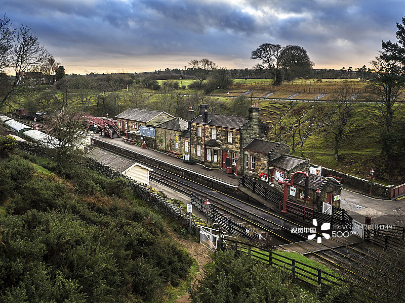 北约克郡沼泽的戈特兰车站图片素材