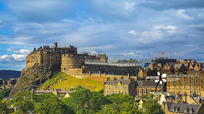 爱丁堡城堡全景图片素材