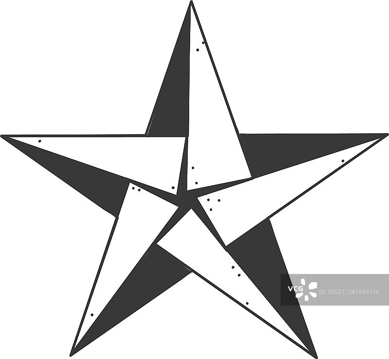 星形图标镀铬五角星素材图片素材