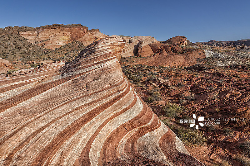 火焰谷的火焰波浪，内华达州图片素材