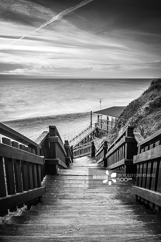 黑白楼梯图片素材