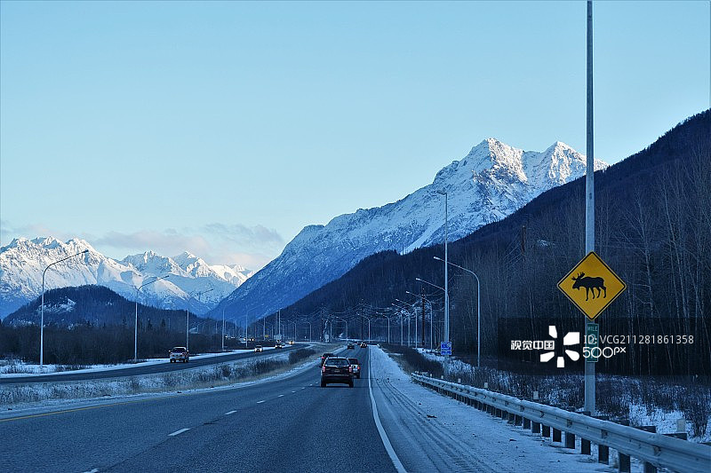 格伦公路，阿拉斯加州图片素材