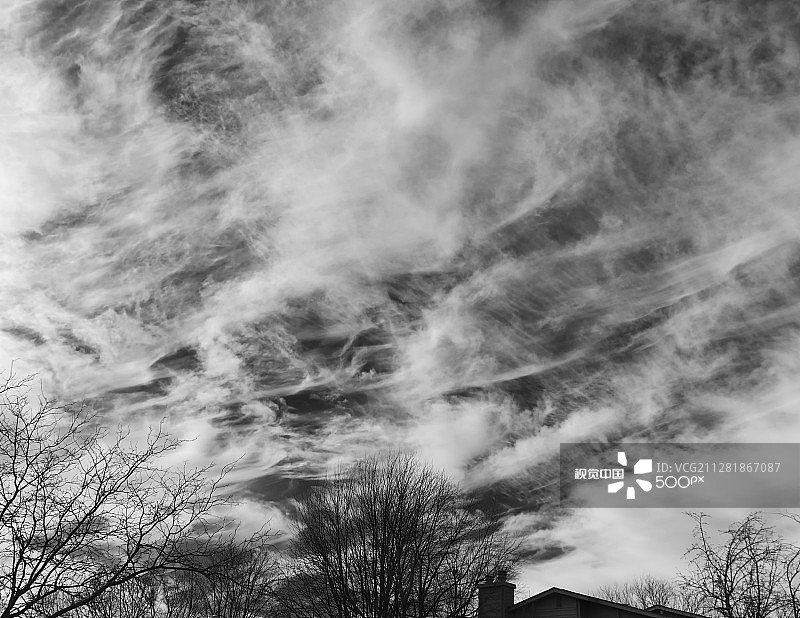 一月冬日天空图片素材