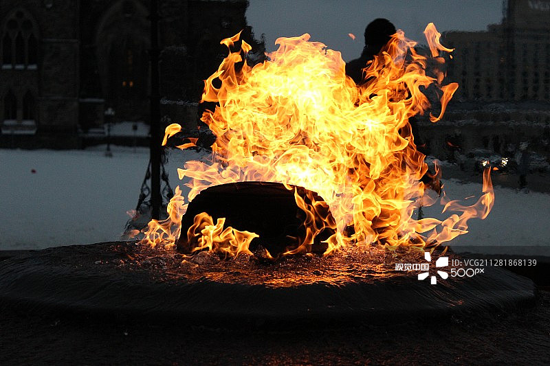 百年火焰-议会山-渥太华图片素材