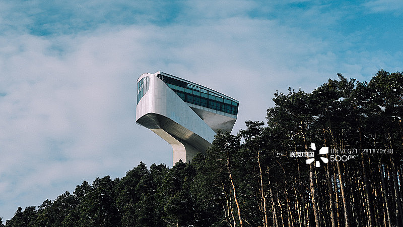 贝尔吉瑟尔滑雪跳台图片素材