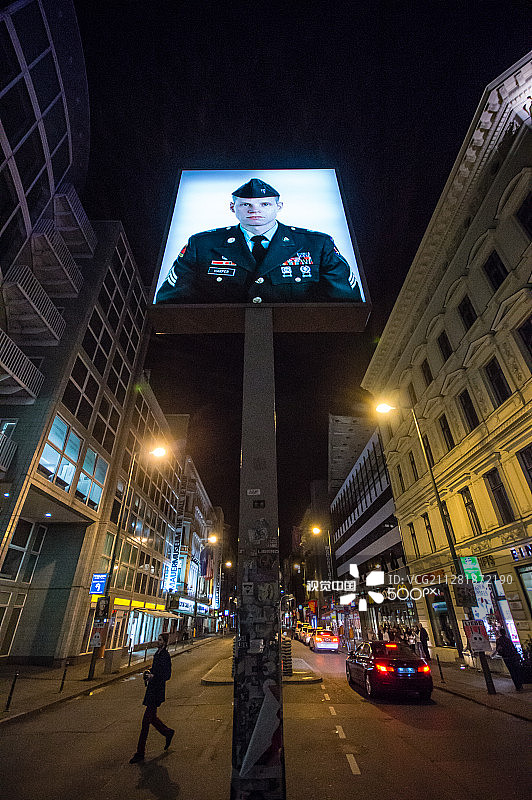 德国柏林查理检查站图片素材