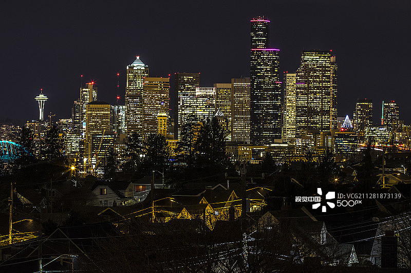 西雅图信标山城市景观图片素材