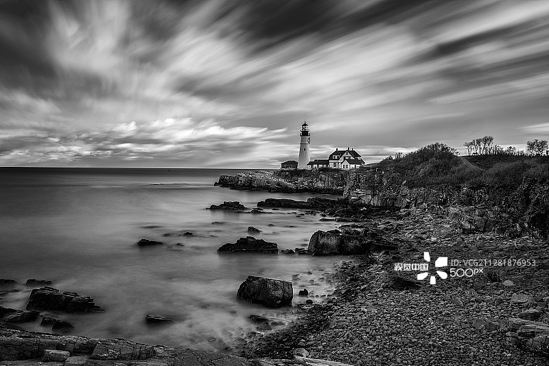 缅因州波特兰岬灯塔图片素材