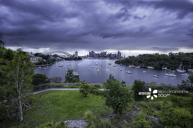 从拉金街观赏海港大桥图片素材