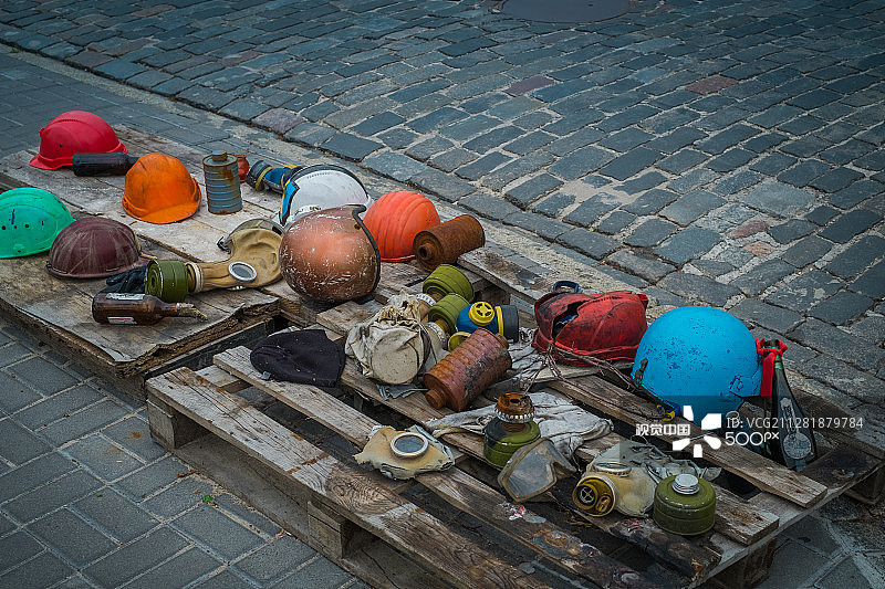 乌克兰基辅，广场保卫者的武器图片素材