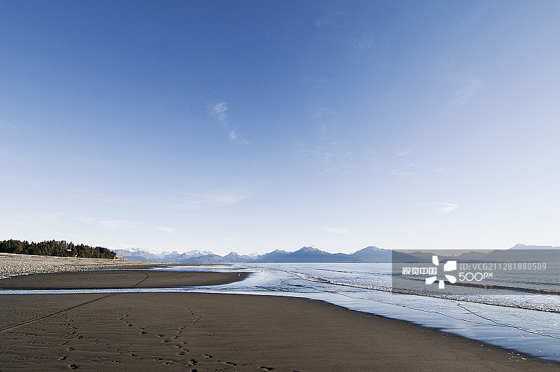 主教海滩，荷马，阿拉斯加图片素材
