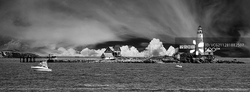 小布鲁斯特岛灯塔图片素材