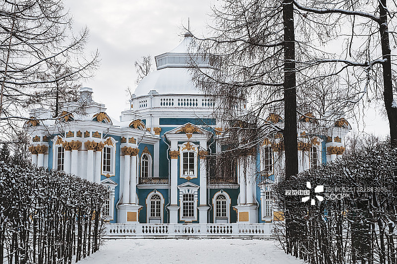 叶卡捷琳娜宫的隐士亭，叶卡捷琳娜公园，皇村图片素材