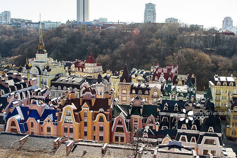 乌克兰基辅的沃兹德维任卡高档区图片素材