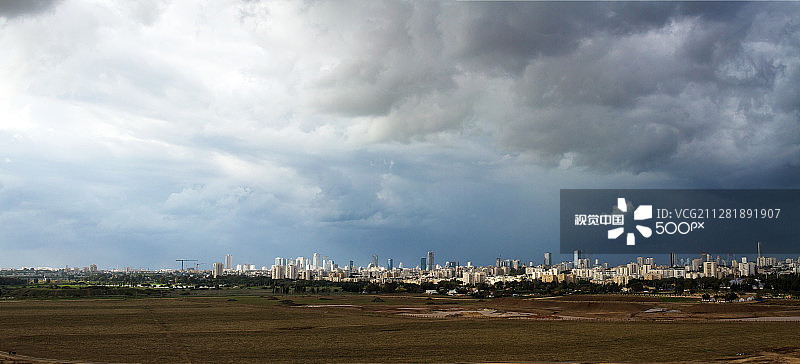 特拉维夫和拉马特甘图片素材