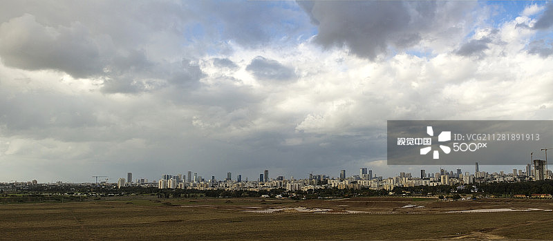 特拉维夫和拉马特甘图片素材