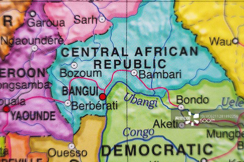 中非共和国地图图片素材