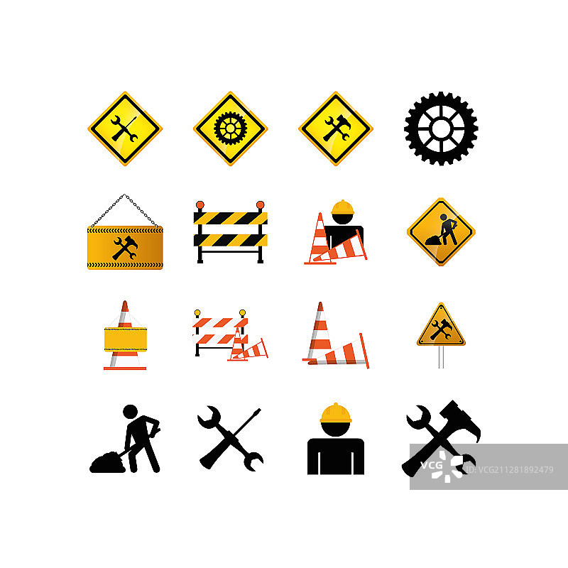 建筑图标合集设计图片素材