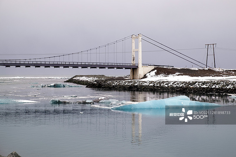 杰古沙龙冰河湖风光图片素材