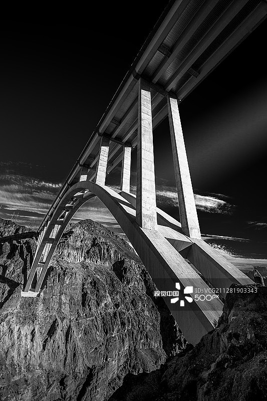 胡佛大坝的跨度图片素材