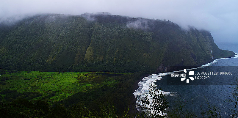 夏威夷大岛的怀皮奥山谷图片素材