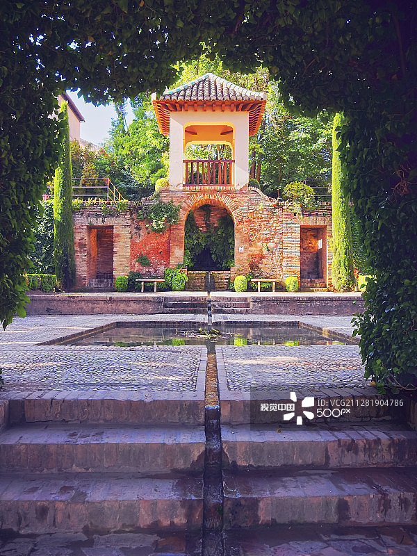 西班牙格拉纳达的阿罕布拉宫图片素材