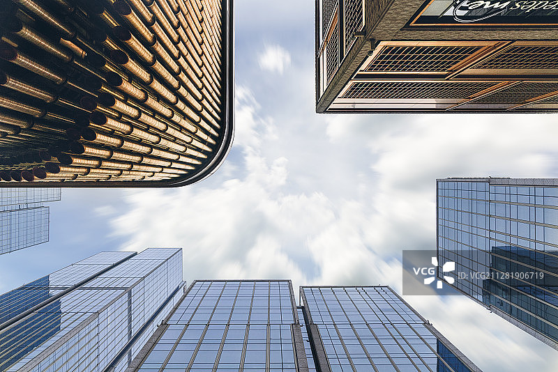 复兴soho及复习艺术中心仰拍建筑图图片素材