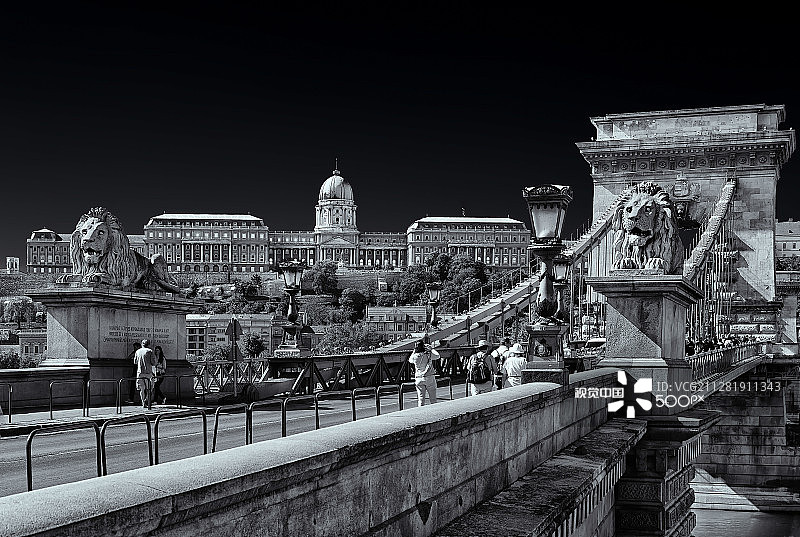 布达佩斯链桥图片素材