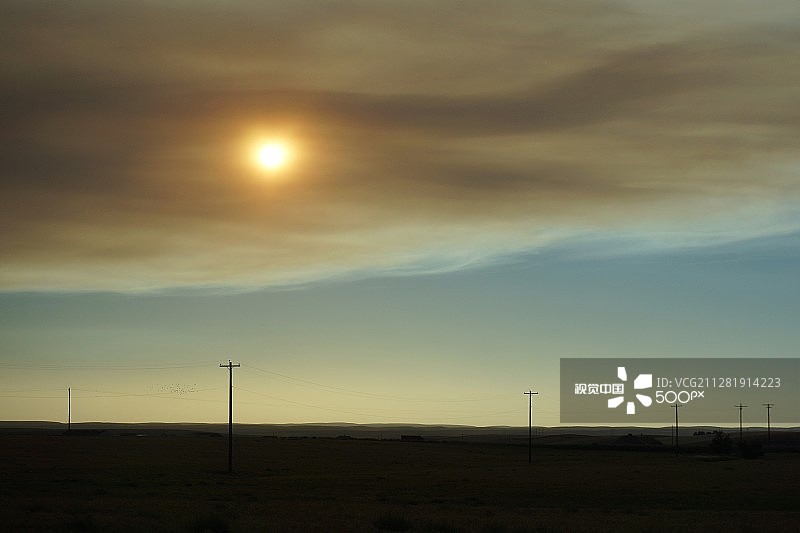 瓦拉瓦拉山谷日落图片素材
