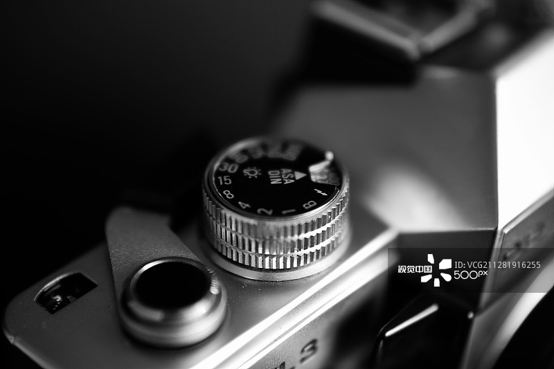 复古单反胶片相机特写图片素材