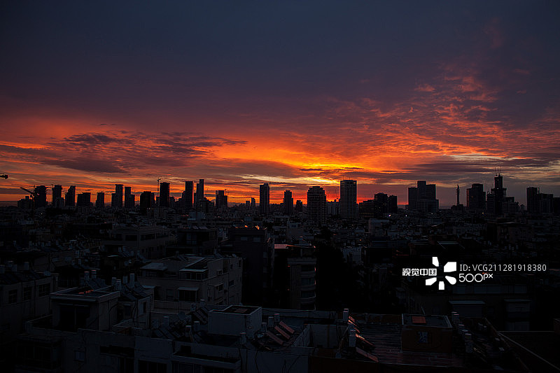 特拉维夫的黎明图片素材