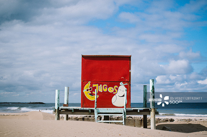 海滩售货亭图片素材