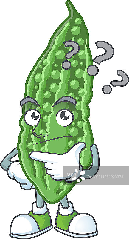 困惑的卡通角色苦瓜图片素材