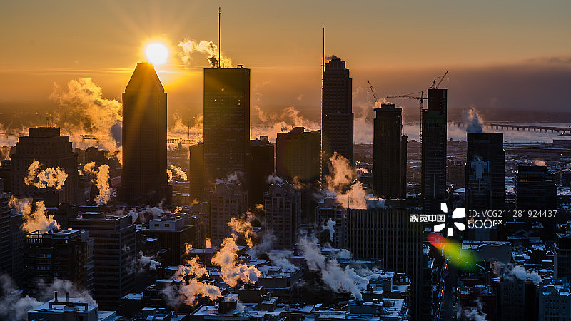 蒙特利尔寒冷的早晨图片素材