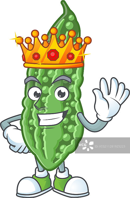 卡通人物上的苦瓜图片素材