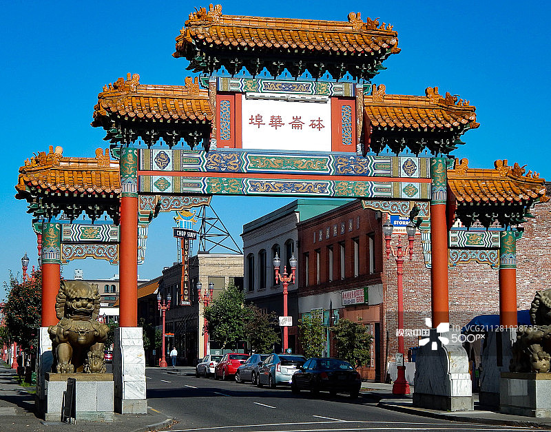 波特兰唐人街入口图片素材