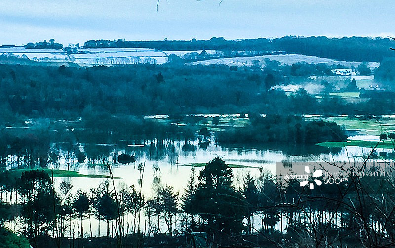 2016年1月阿伯丁的洪水图片素材