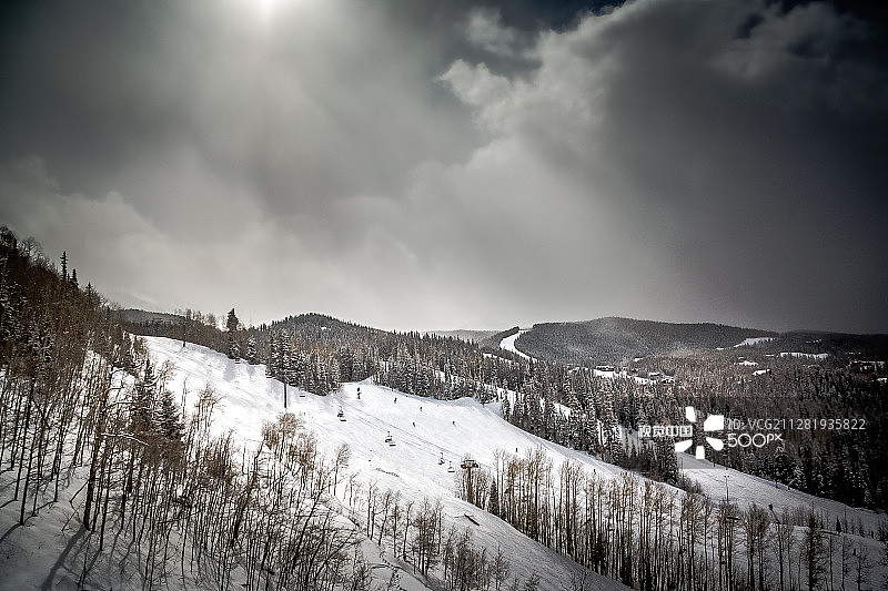 特柳赖德科罗拉多州风暴即将来临图片素材
