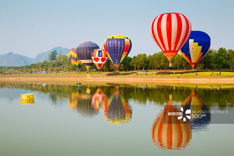 清莱国际热气球节图片素材
