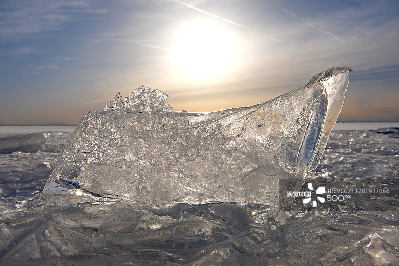 蓝色的冰图片素材