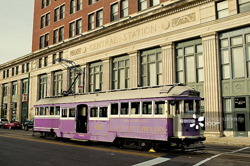 孟菲斯大街有轨电车图片素材