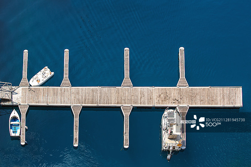 摩纳哥蒙特卡洛港的航拍图片素材